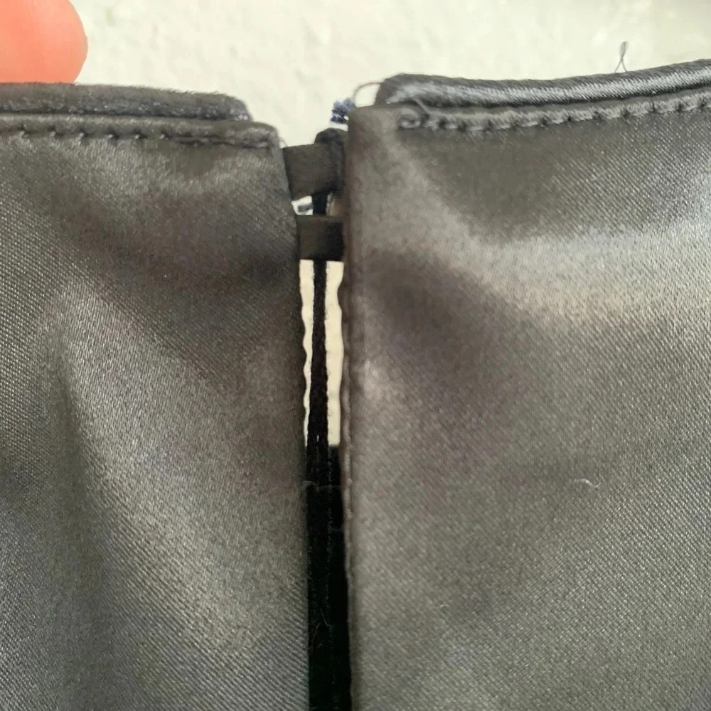 🩵Martinelli Black Satin Blouse (size 44 ITL) Holidays Black Tie Formal - Picture 2 of 16